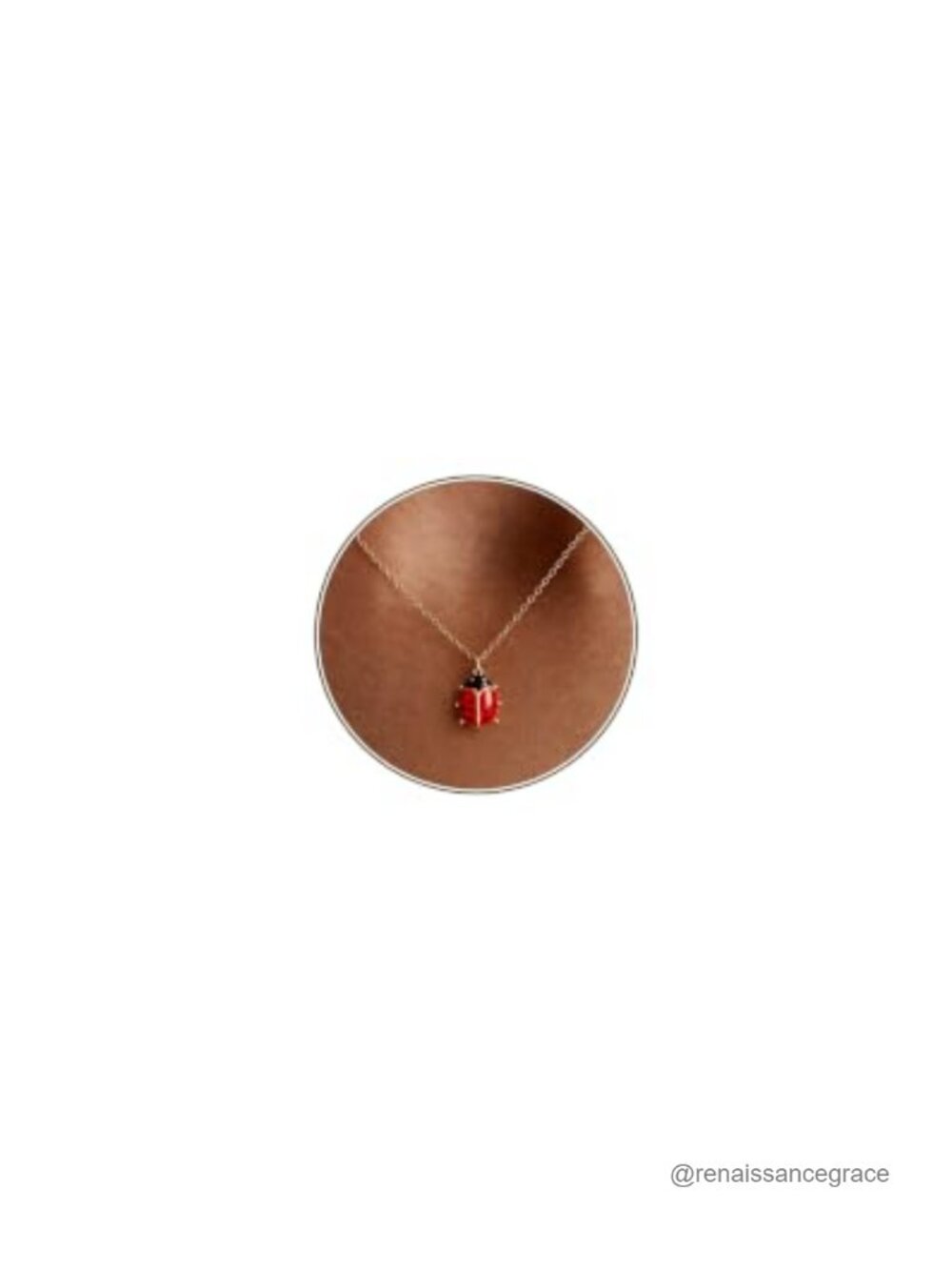 14K Gold Plated Ladybug Pendant Necklace